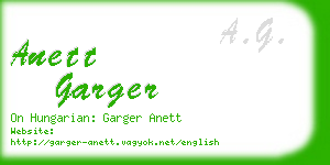 anett garger business card